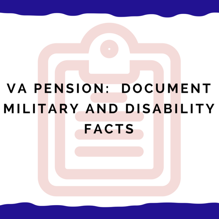 VA Pension Document Military and Disability (Health) Facts